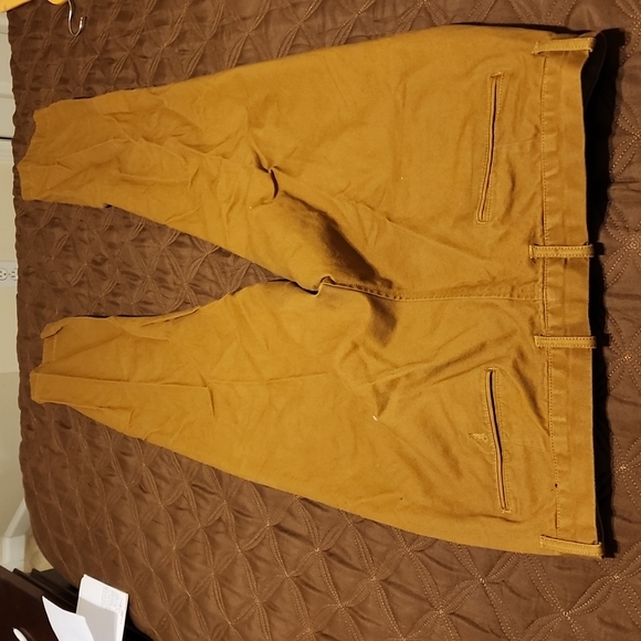 J.Crew Mens 34 X 34 Melted Caramel The Sutton Pants Flat Front Tapered Chino's - Picture 5 of 6